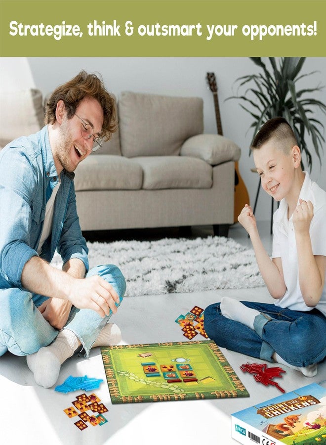 Binca Board Game - Count Your Chickens, Strategy Board Game for Boys & Girls, Fun for Family & Friends Game Night, Card Game for Kids, Teens & Adults, Travel Gifts for Ages 7,8,9,10 & Up, 2-4 Players - Image 4