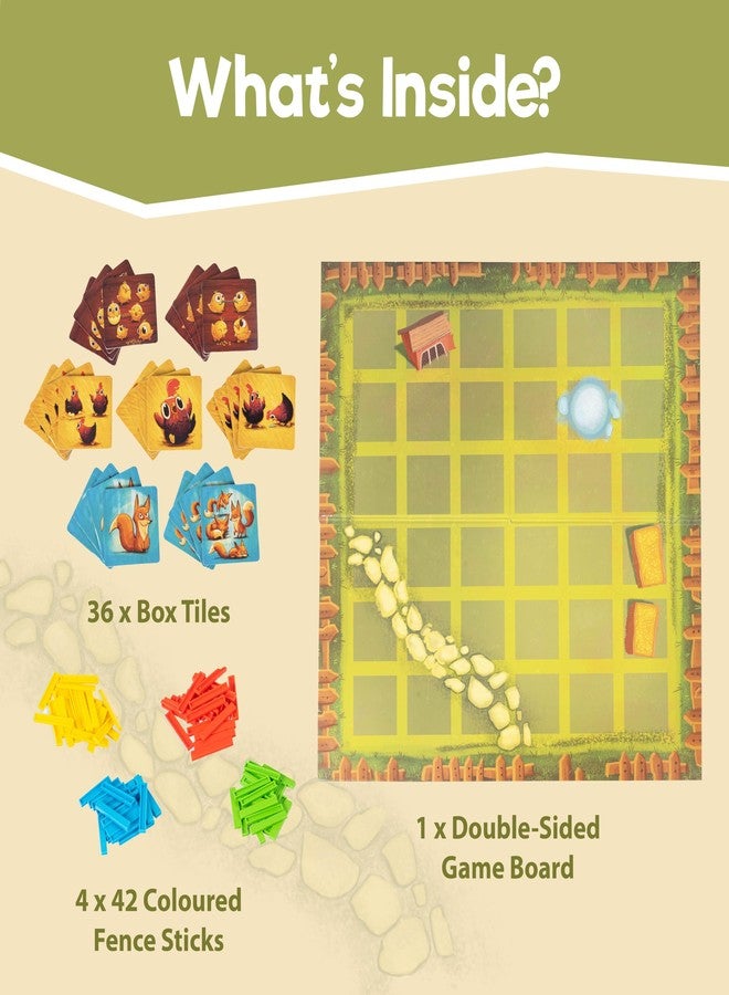Binca Board Game - Count Your Chickens, Strategy Board Game for Boys & Girls, Fun for Family & Friends Game Night, Card Game for Kids, Teens & Adults, Travel Gifts for Ages 7,8,9,10 & Up, 2-4 Players - Image 2