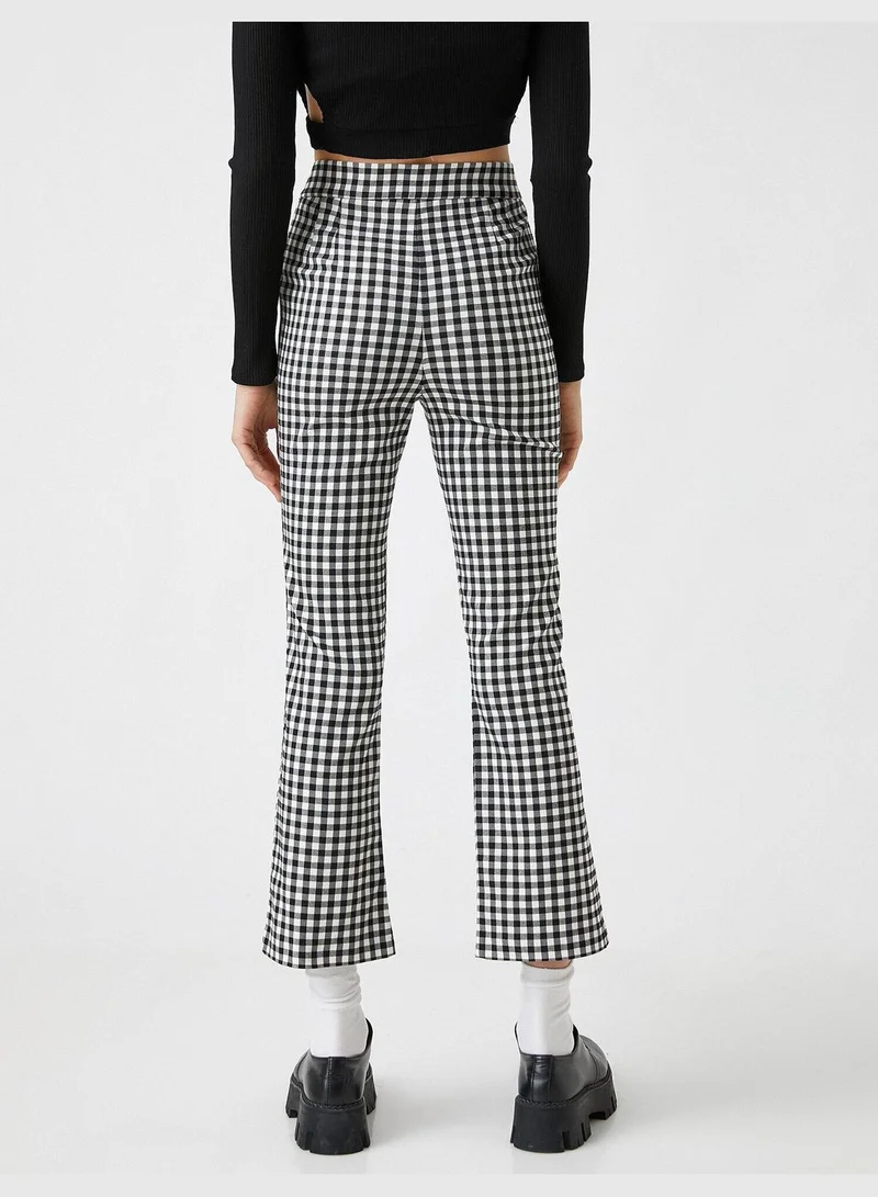 KOTON High Rise Button Front Pants