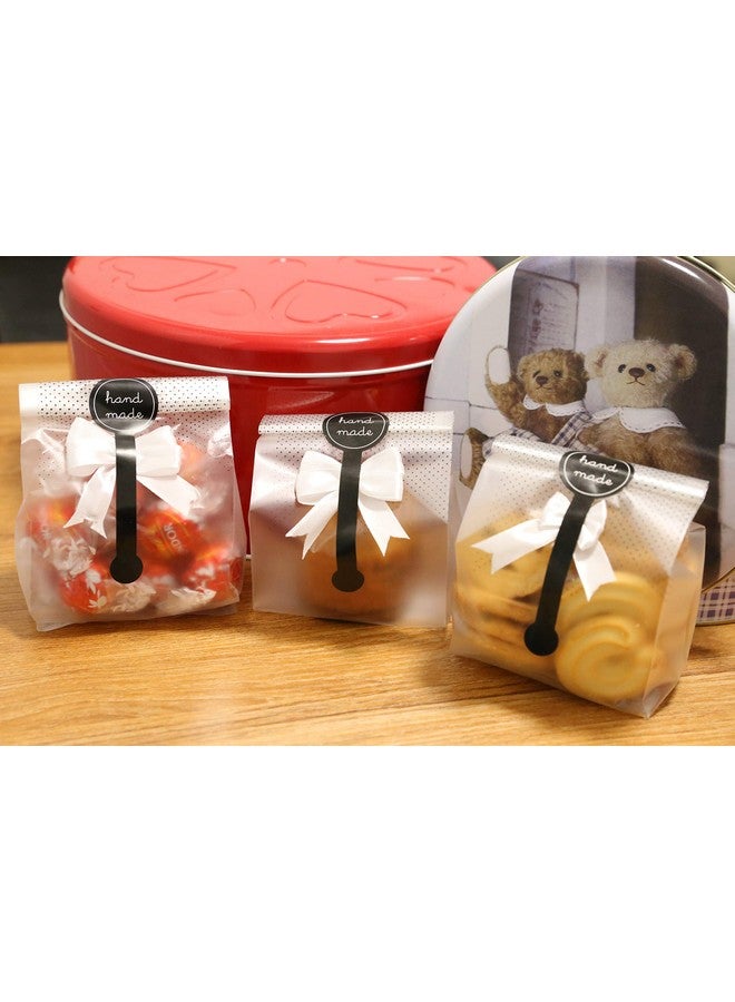 SRainbowPP SAILING-GO 100 pcs./Pack Translucent Plastic Bags for Cookie,Cake,Chocolate,Candy,Snack Wrapping Good for Bakery Party with Stickers - Image 5