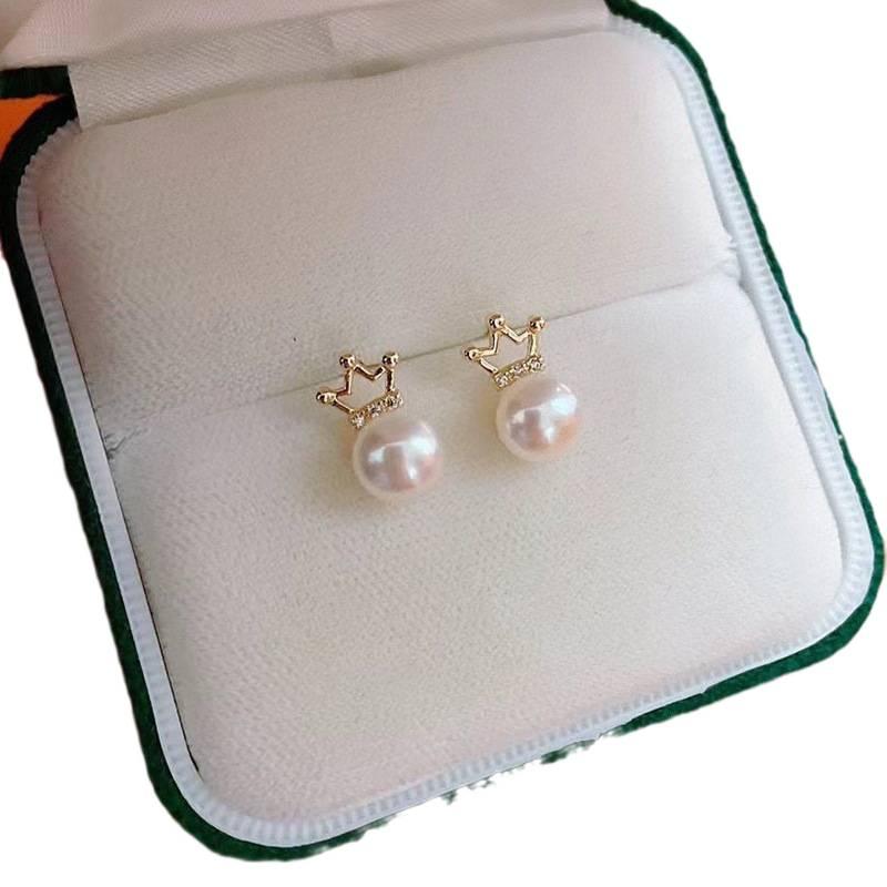 Pearl Stud Earrings with Rhinestone Detail and 925 Sterling Silver and Drop Accent Lightweight Statement Jewelry for Daily Wear and Dressy Styling - Layan Lure - Image 5