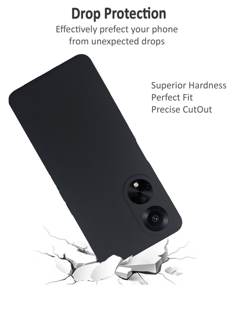 Waldic غطاء حماية خلفي من السيليكون لهاتف Oppo A98 5G - أسود  - Image 2