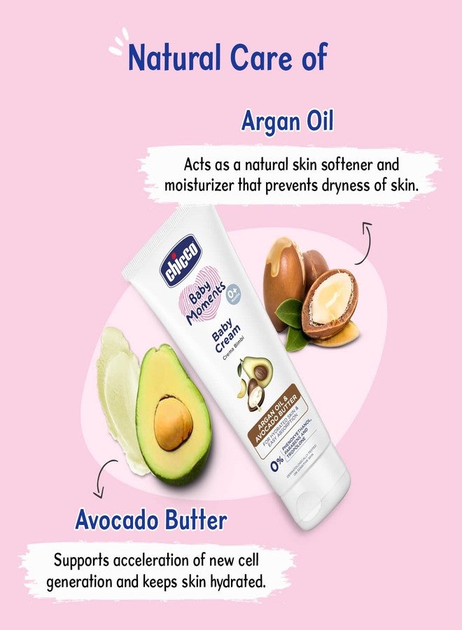 Chicco Baby Moments Baby Cream for Babies with Argan Oil & Avocado Butter, 100g| Natural Ingredients for Hydrated Skin | Dermatologically Tested | Phenoxyethanol, Parabens & Lauryl sulphates free - Image 5