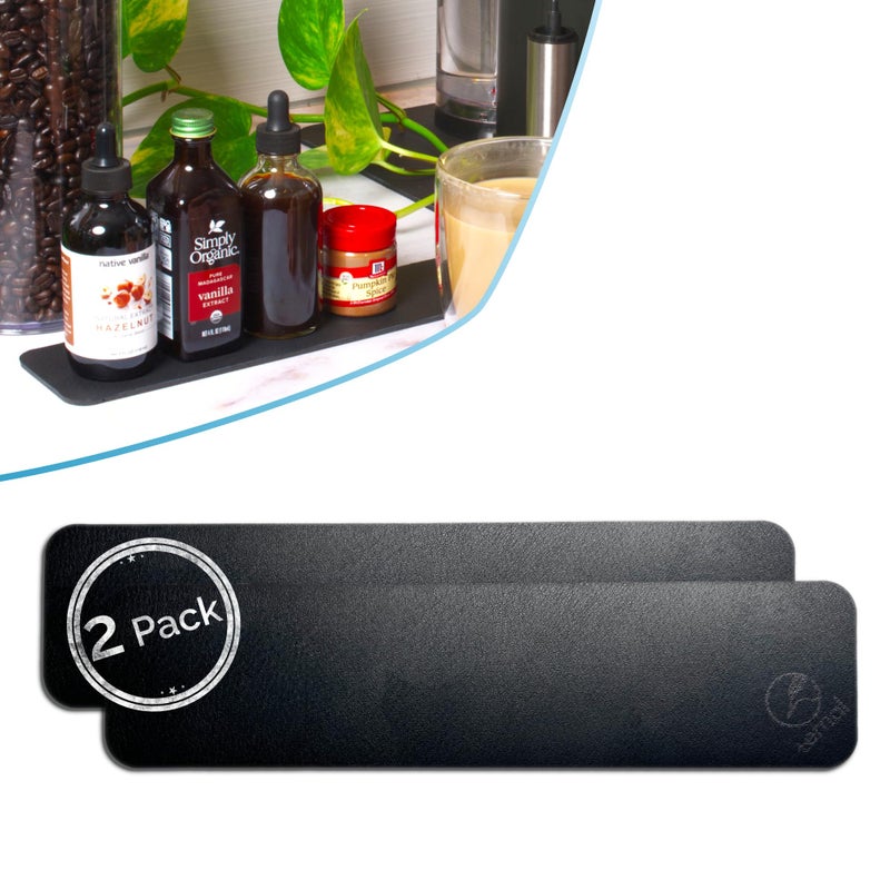 Ternal DripGuards Absorbent Counter Mat 2-Pack | Waterproof, Quick-Dry Coffee Bar Mat for Kitchen, Sink & Drink Station | Non-Slip, Spill-Proof Protector for Water, Oil & Syrup [3 x12in]. - Image 2