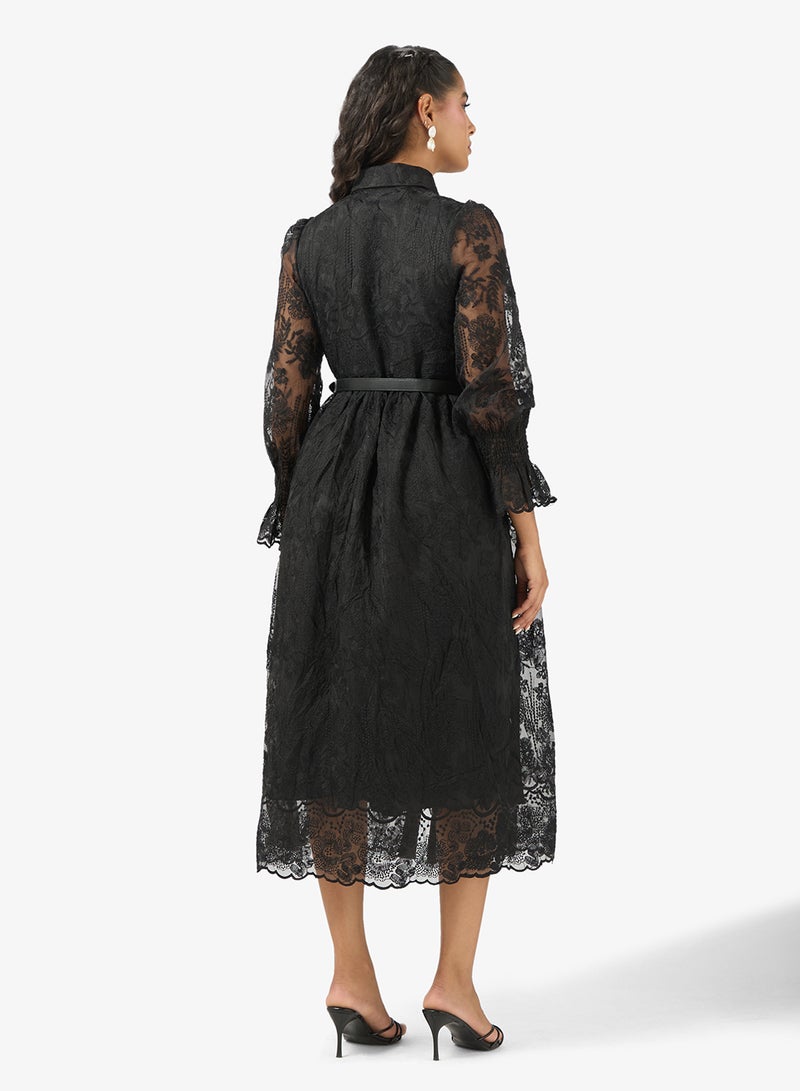 Khizana A-line Lace Dress - Image 2