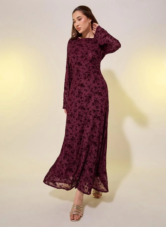 Take Two Floral Velvet Maxi Dress