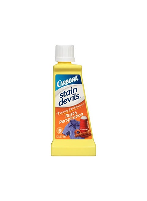 Carbona Stain Devils® #9 Rust & Perspiration | Professional Strength Laundry Stain Remover | Multi-Fabric Cleaner | Safe On Skin & Washable Fabrics | 1.7 Fl Oz, 1 Pack