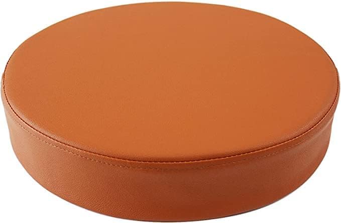 OGFC 802048 Waterproof Cushion, Round PU Leather Seat Cushion Solid Color Ultra Soft Thick Chair Pad Meditation Pillows Floor Cushion Great for Garden Patio 40x40cm(16x16in) Brown - Image 5