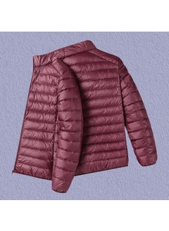 Slim Winter Jacket for Men Trendy Weatherproof Coat wine red stand collar [special offer for 1 day]]