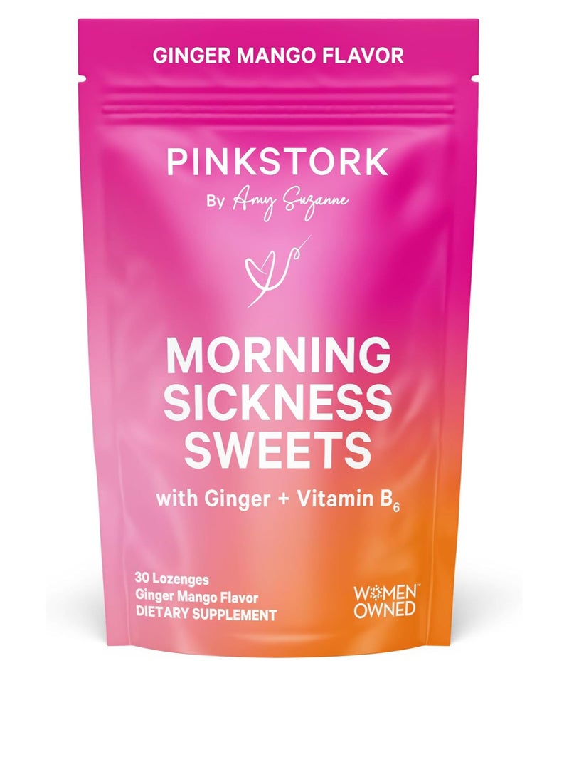 Pink Stork Morning Sickness Mango Ginger Hard Candy 4oz - Image 1