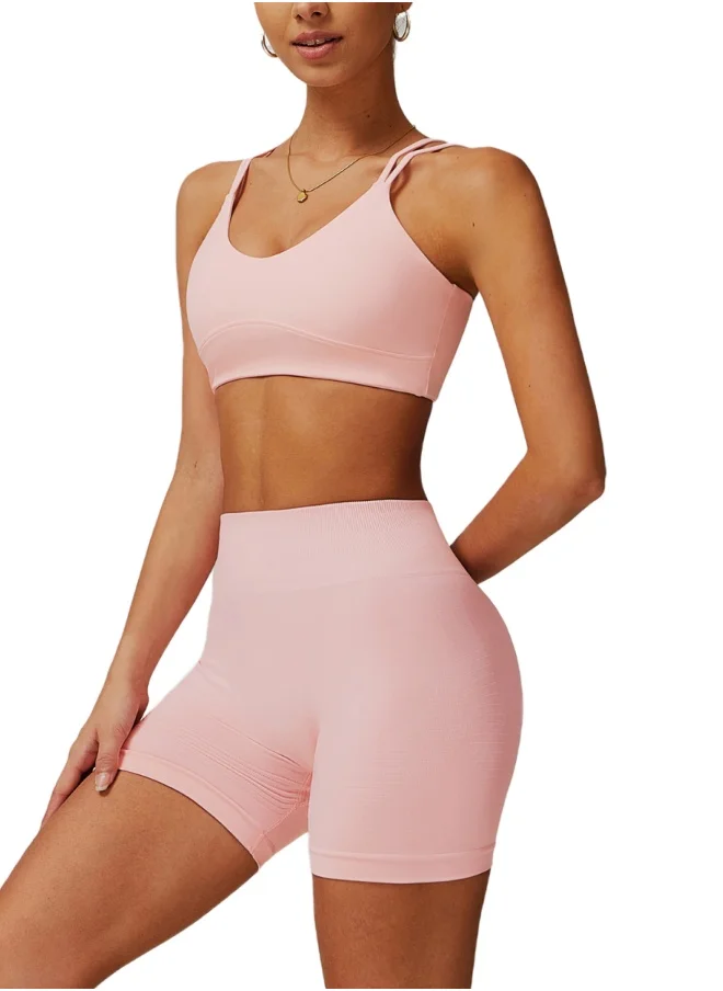 KAWN.YOGA Womens Striped Back Sports Bra