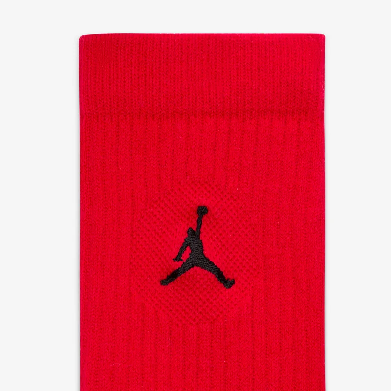Jordan Red Everyday Crew Socks (3 Pairs)  | Best Price UAE