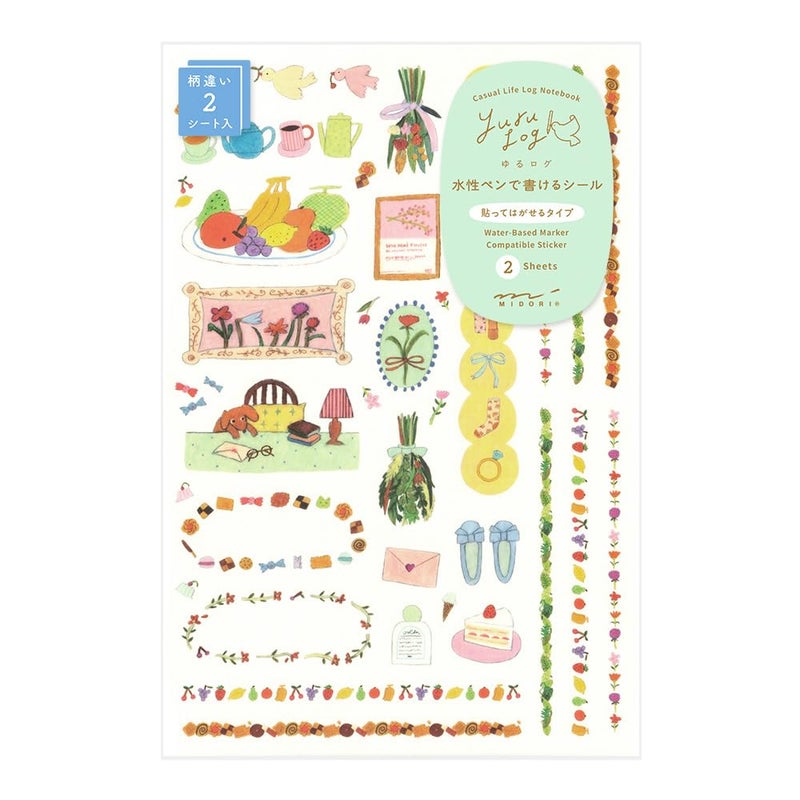 Midori Seals 82675006 Loose Log My Life Pattern, Pack of 2 - Image 1
