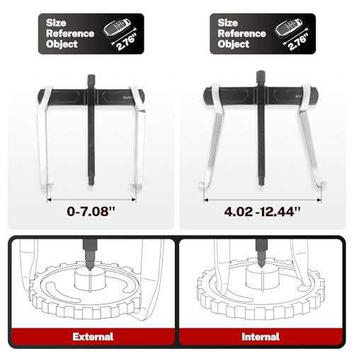 BILITOOLS 8" 2-Jaw Gear Puller, Internal External for Removal of Pulleys Flywheels Bearings & Gears - Image 2