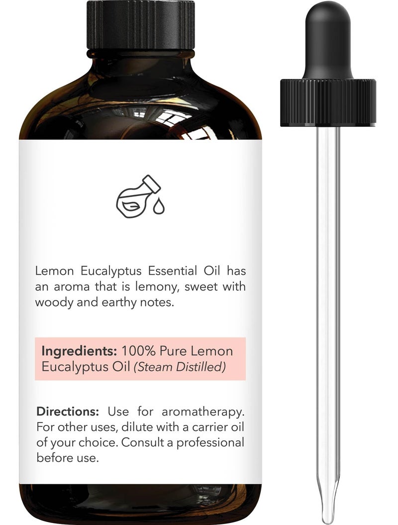 Brooklyn Botany Lemon Eucalyptus Essential Oil - Huge 4 Fl Oz - 100% Pure and Natural - Premium Grade with Dropper - for Aromatherapy and Diffuser - Image 2