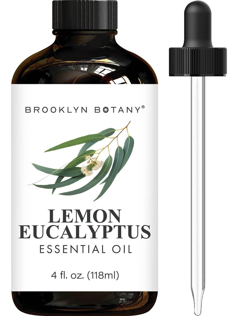 Brooklyn Botany Lemon Eucalyptus Essential Oil - Huge 4 Fl Oz - 100% Pure and Natural - Premium Grade with Dropper - for Aromatherapy and Diffuser - Image 1