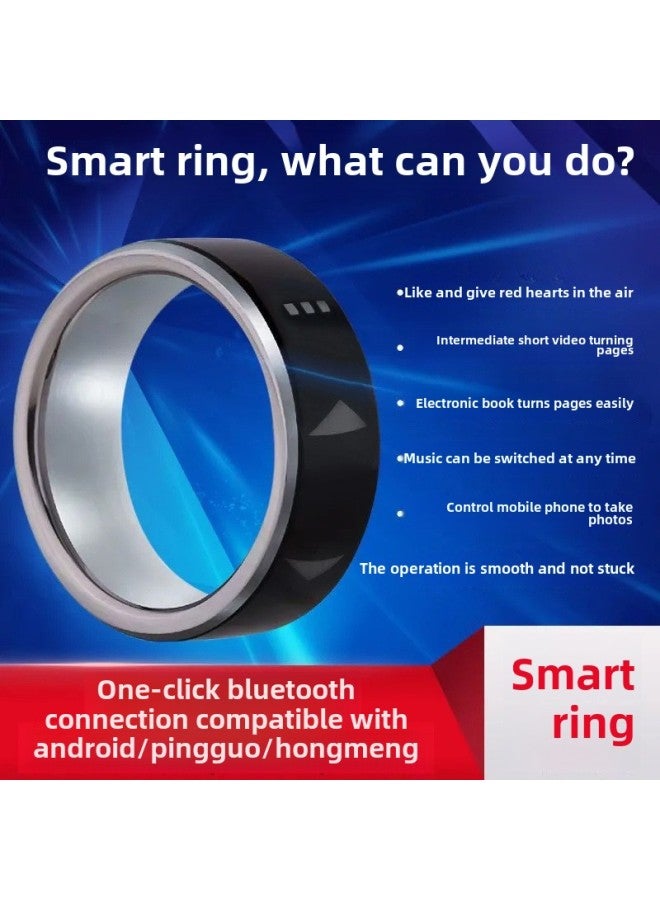 Reading Novels Short Video Trembles Fast Lazy Artifact IOS Android Universal Smart Finger Ring Ring Ring-Colour:Smart Ring Size 8 Finger Circumference 56.9mm  - Image 2