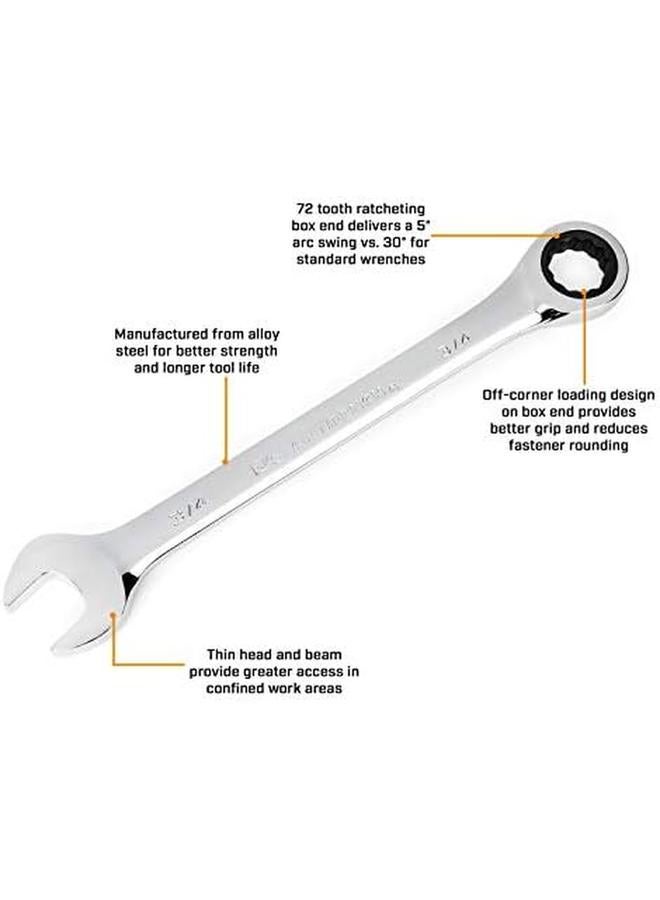 GearWrench 20 Pc. Ratcheting Combination Wrench Sae Metric 35720A 02 - Image 2