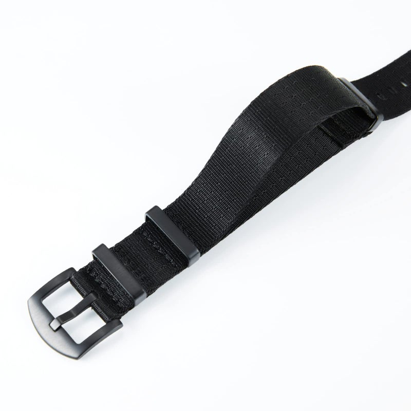 BINLUN Nylon Watch Band Thick G10 Premium Ballistic Nylon Multicolor Replacement Watch Straps with Silver/Black Stainless Steel Buckle for Men Womenï¼ˆBlack Buckle, Black,22MMï¼‰ - Image 2