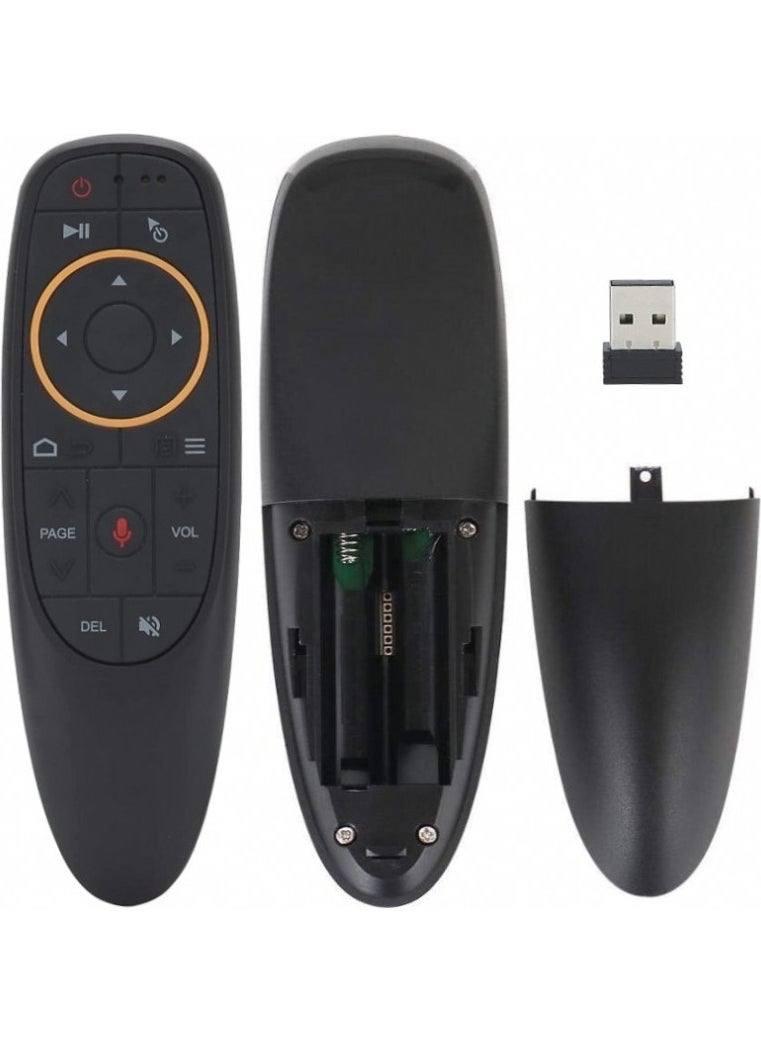 Weko - G10 Android-Windows-Mac-Linux-Tv Box Compatible Air Mouse with Voice Command 2.4ghz Smart TV Smart Remote Black - Image 1