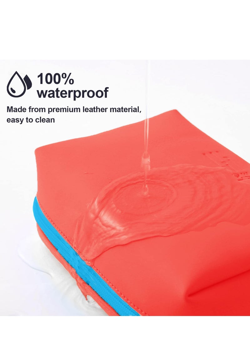 Cosmetic Bag Makeup Bag for Purse Pouch Travel Beauty Zipper Organizer Bag Gifts for Girl Women, PU Leather Washable Waterproof Make Up Organizer for Brushes, Beauty, Eyeshadow Palette, Lipstick - Image 2