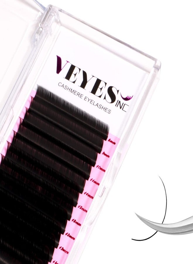 ڤييس انك وصلات رموش كشمير كثيفة من VEYES INC، مقاسات C CC D DD LD LBJM، تجعيد 0.03-0.20، سمك 5-25 مم، علبة رموش فردية سوداء غير لامعة، لوازم احترافية لفنيي الرموش (0.03 CC 11 مم) - Image 1