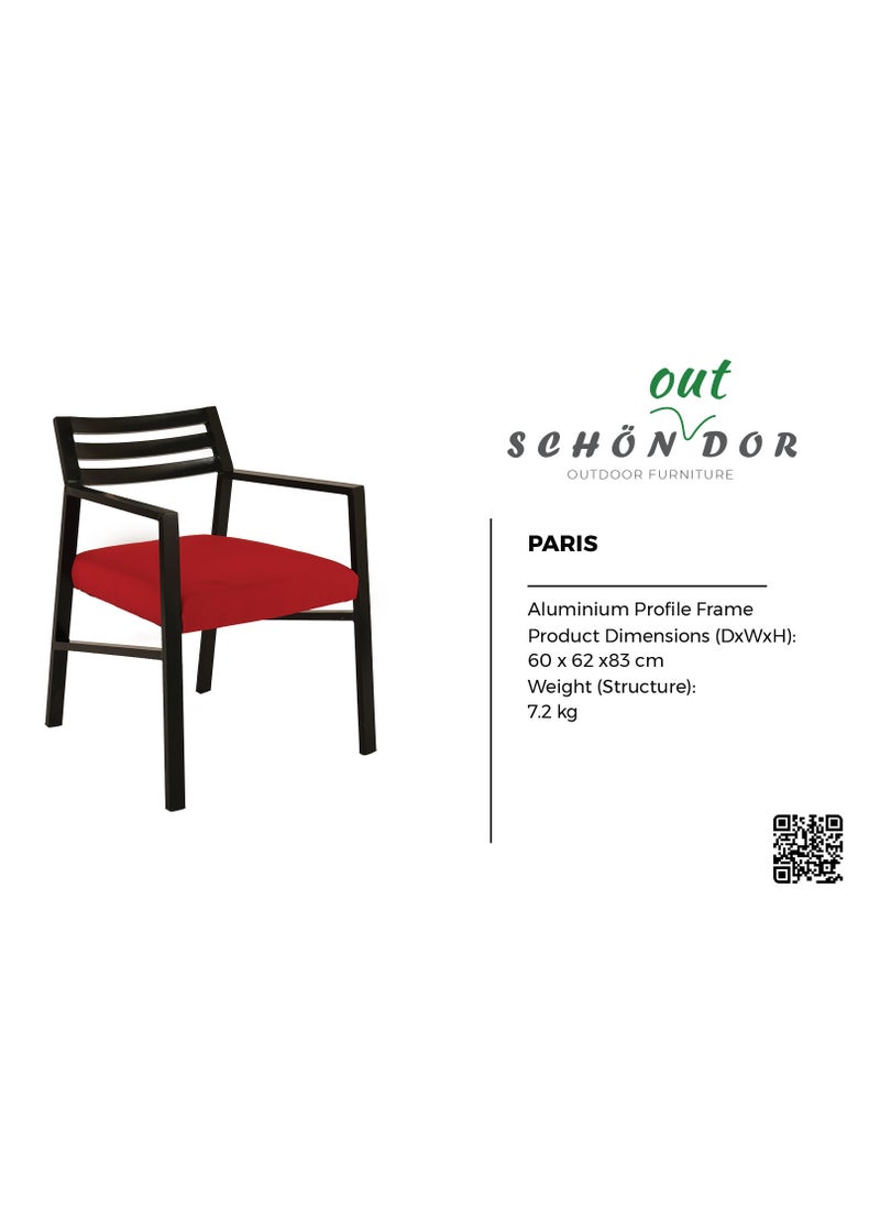 Schondor Furniture Paris | Arm Chair | Made in Aluminum Cast | Outdoor Furniture | Outdoor Dining | Patio | Garden | Backyard  - Image 4