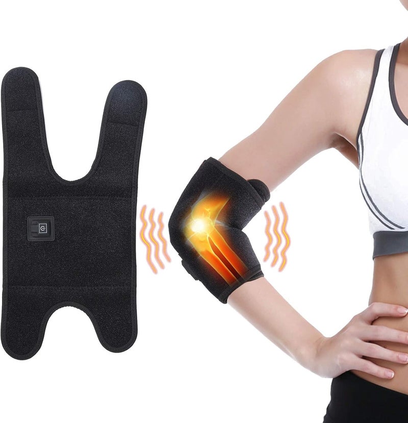 klarako 5V Elbow Brace, Heat Therapy Pain Relief Elbow Support, 3 Gears Arm Guard Brace Protection for Health Care - Image 1