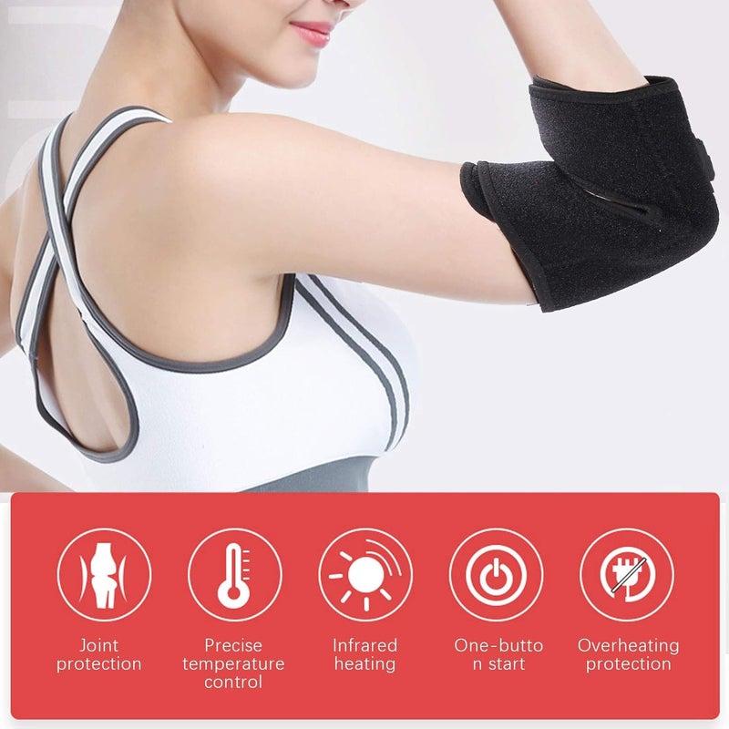 klarako 5V Elbow Brace, Heat Therapy Pain Relief Elbow Support, 3 Gears Arm Guard Brace Protection for Health Care - Image 2
