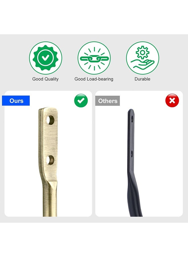 4 قطع من مثبتات الستائر، حامل ستائر مثبت على الحائط، خطاف نافذة عتيق للديكور المنزلي، نحاس عتيق - Image 3