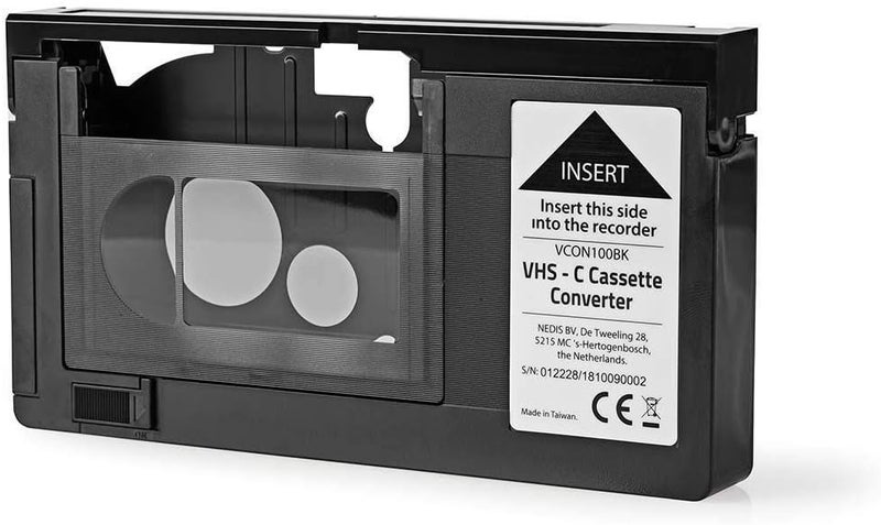 HQ VHS-C Video Cassette Adaptor - NOT COMPATIBLE WITH 8mm/MiniDV/Hi8 Tapes !