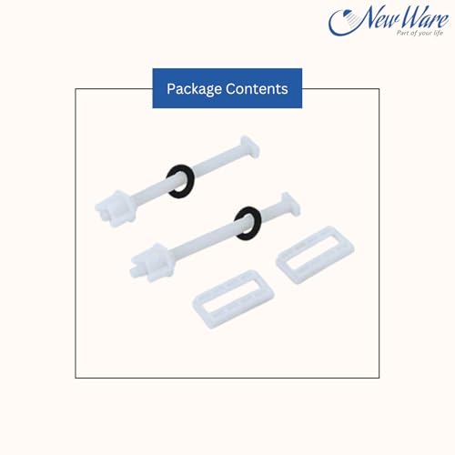 NEW WARE Seat Cover Screw Hinges set Lara Type for Toilet Seat Cover (White, 40 mm) - Image 4