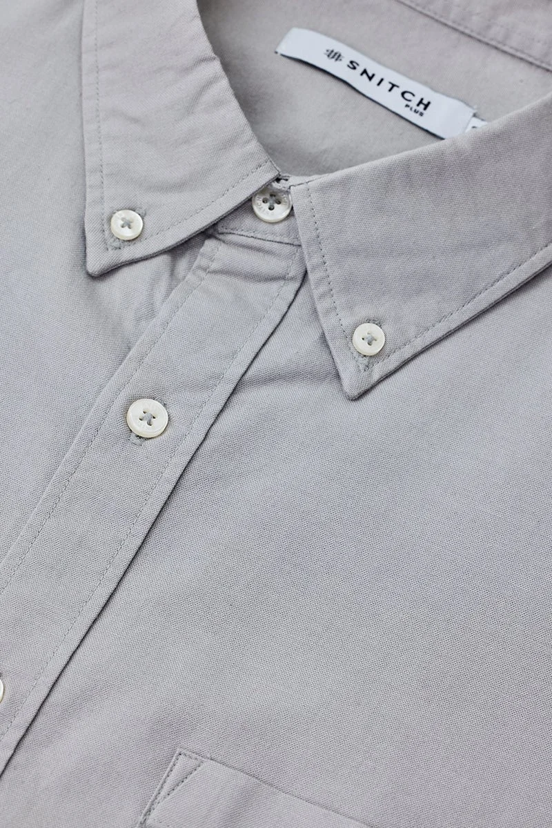 Snitch Sand Regular Fit Stretch Plus Size Shirt for Men | Best Price UAE