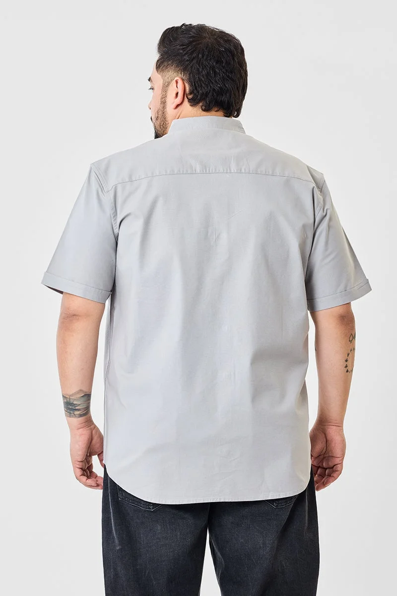 Snitch Sand Regular Fit Stretch Plus Size Shirt for Men | Best Price UAE