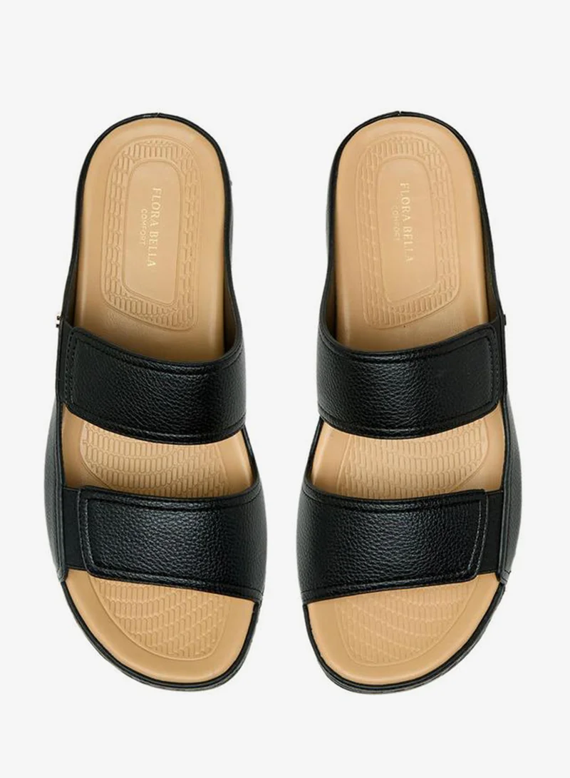 Flora Bella By Shoexpress BLACK Flora Bella Women Strap Sandals for Women | Best Price UAE