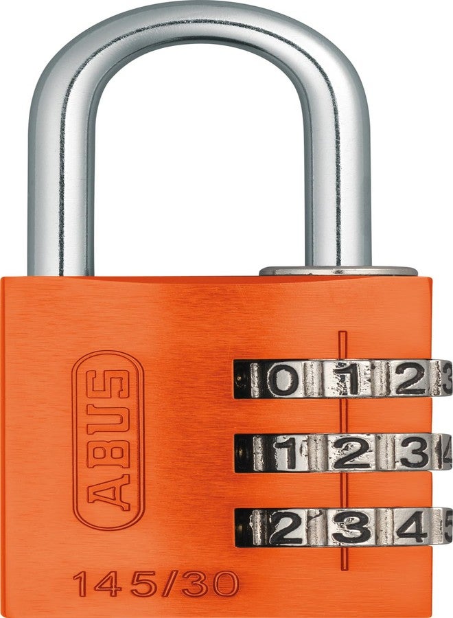 ABUS 145/30 Non-TSA Combination Lock for Hard Cases, Luggage, Resettable, Orange - Image 1