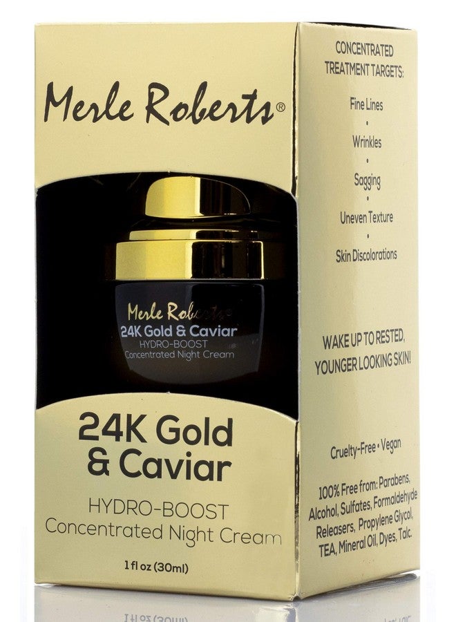 Merle Roberts 24K Gold And Caviar Concentrated Night Cream Intensely Hydrating Antiaging Night Cream For Face Reduces Wrinkles Fine Lines And Expression Lines. Face Night Cream 1 Oz. - Image 2