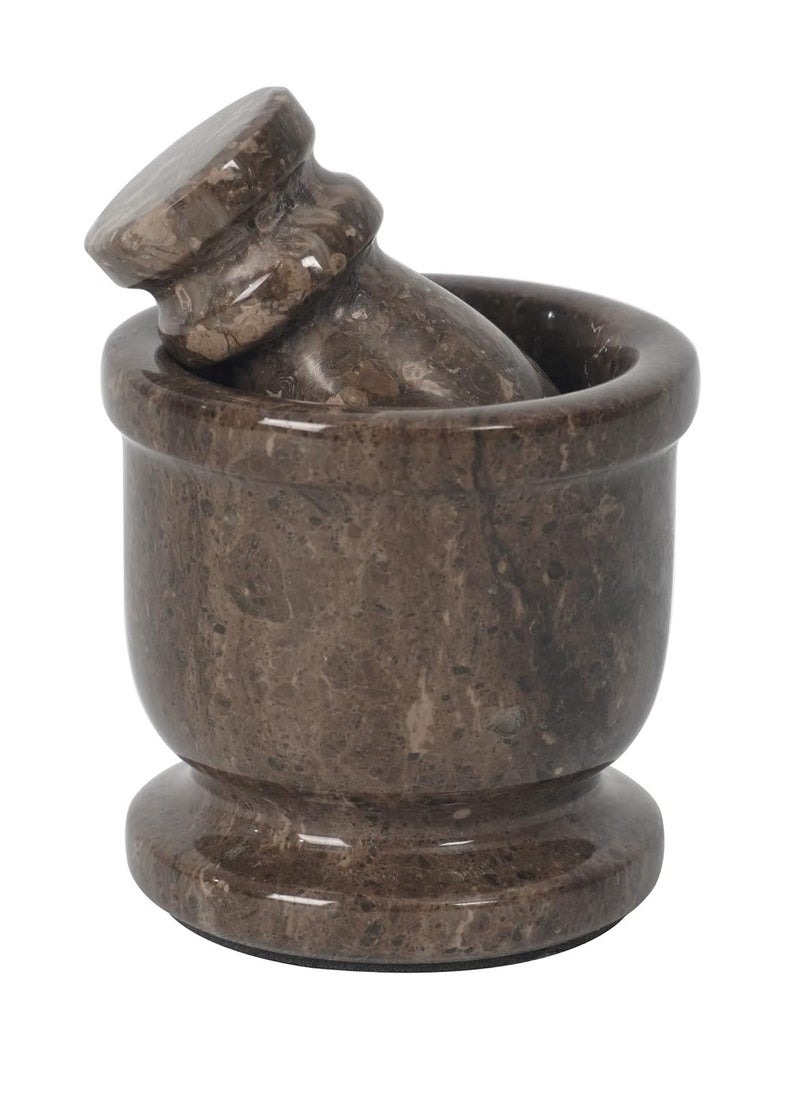 RADICALn Handmade Oceanic 2.5 Inches Mortar And Pestle Marble Granite Crusher  - Image 1