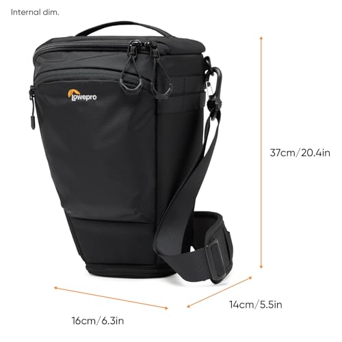 Lowepro ProTactic TLZ 75 Pro AW III Toploader Camera Bag,Camera Case for DSLR, Mirrorless,Volume 6L,Dim:14.57x5.5x6.3in for Cameras w/Lens attached,Modular Shoulder Bag,for Photographer/Videographer - Image 2