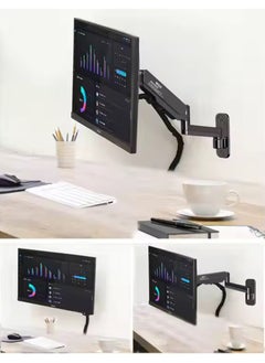 KALOC KALOC Full Motion Gas Spring Monitor Arm for 17" to 35" Monitors with Load Capacity of 12 kg, VESA 100x100mm, Tilt Swivel and Rotation Functions, Black | KLC-M520  - Image 5