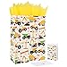wishinside 165 Extra Large Vehiclethemed Gift Bags Set with Greeting Card and Tissue Paper Yellow Car Design for boys Kids Birthday Party Baby boy Baby Shower Newborn New Moms or Parents - Image 1