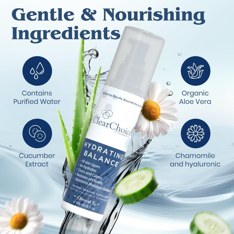 Clear Choice Hydrating Balance Facial Mist 6.7oz â€“ Rejuvenating Spray for All Skin Types, Tightens Pores, Prolongs Makeup, Restores pH Balance - Image 2