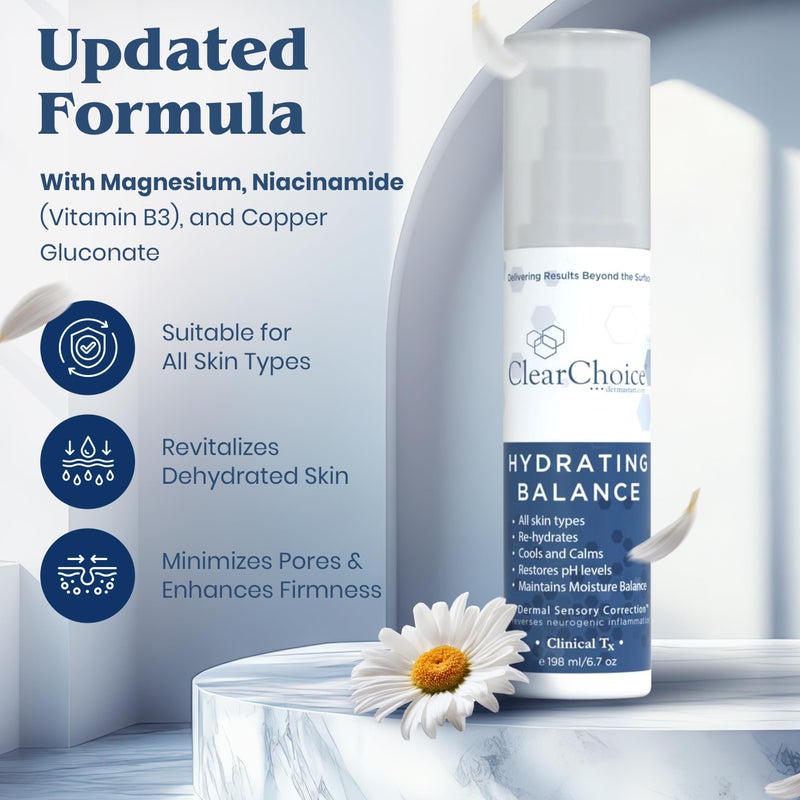 Clear Choice Hydrating Balance Facial Mist 6.7oz â€“ Rejuvenating Spray for All Skin Types, Tightens Pores, Prolongs Makeup, Restores pH Balance - Image 3