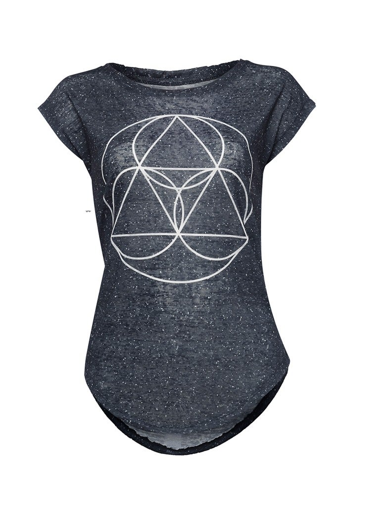 BiggYoga Yoga T-shirt for Women, Namaste Black Top, Cotton Polyester Material, Made for Yoga, Short Sleeve - Image 3