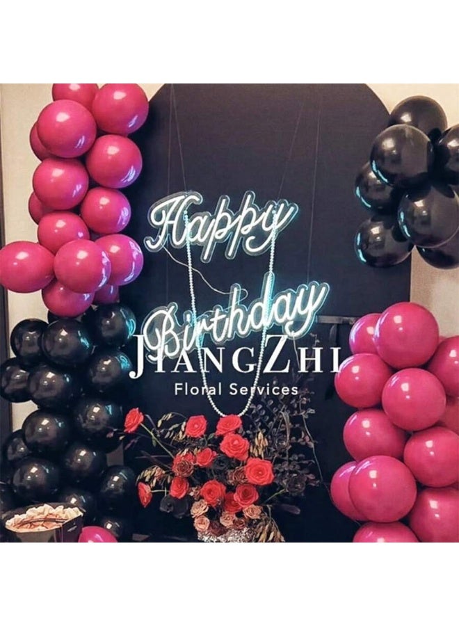 Dark Pink Latex Balloons 50 pieces – 10 inch size – High-quality helium balloons for party and event decorations – Elegant decoration for birthdays, graduations, and weddings - Image 4