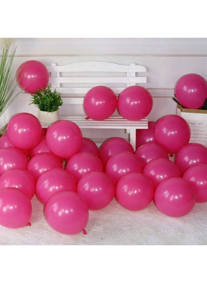 Dark Pink Latex Balloons 50 pieces – 10 inch size – High-quality helium balloons for party and event decorations – Elegant decoration for birthdays, graduations, and weddings - Image 2