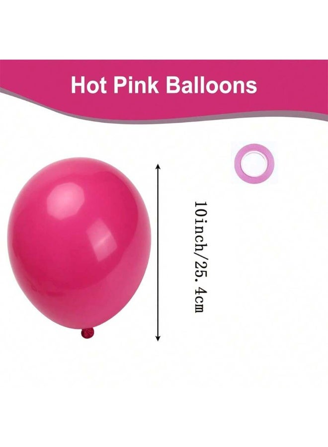 Dark Pink Latex Balloons 50 pieces – 10 inch size – High-quality helium balloons for party and event decorations – Elegant decoration for birthdays, graduations, and weddings - Image 5