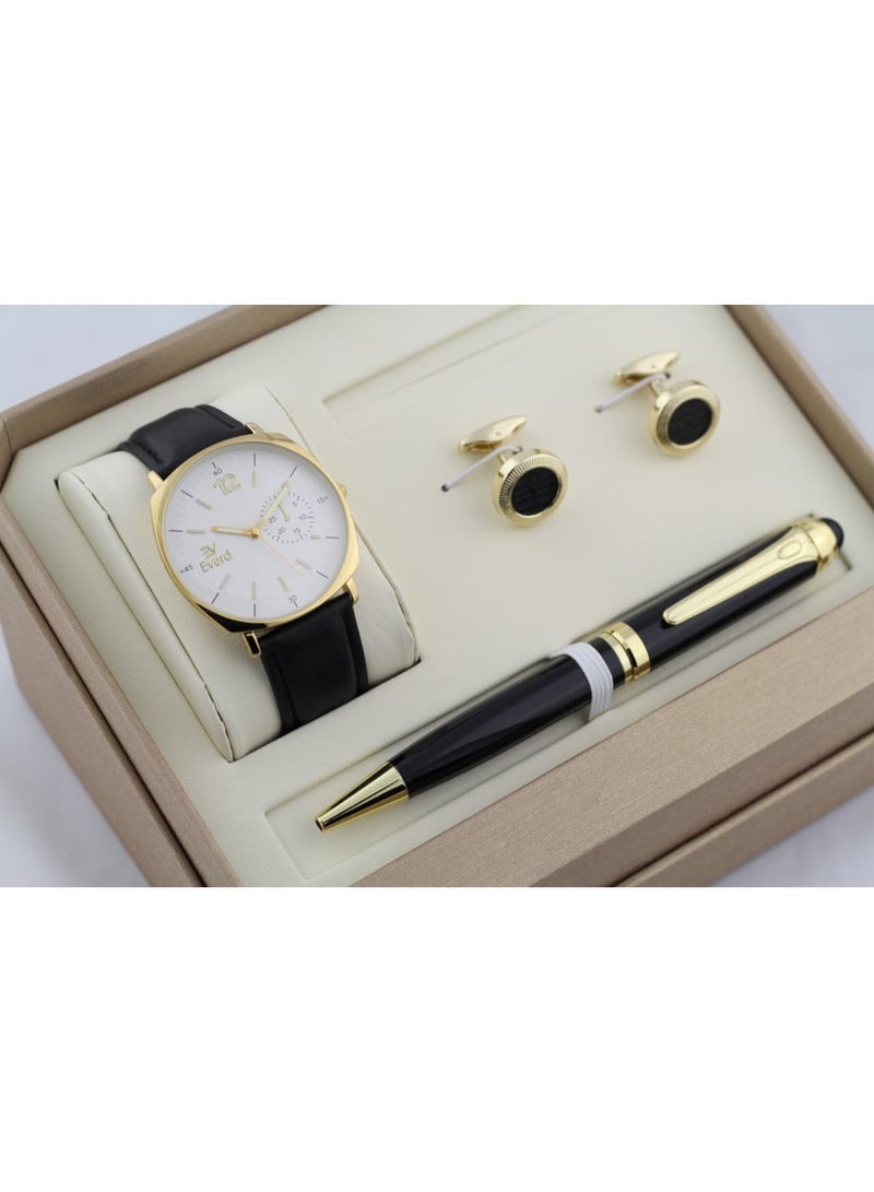 إيفيرد ساعة يد رجالية كوارتز فاخرة بتصميم عصري، مقاومة للماء ومضيئة