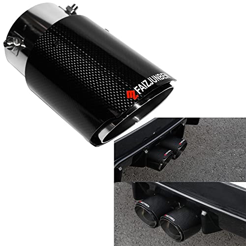 FAIZJUNBEN carbon fiber exhaust tip inlet 2.8" outlet 3.5" length 6.5", mirror carbon fiber exhaust tip - bolt-on, for 1.8"-2.8" OD car exhaust pipe - Image 5
