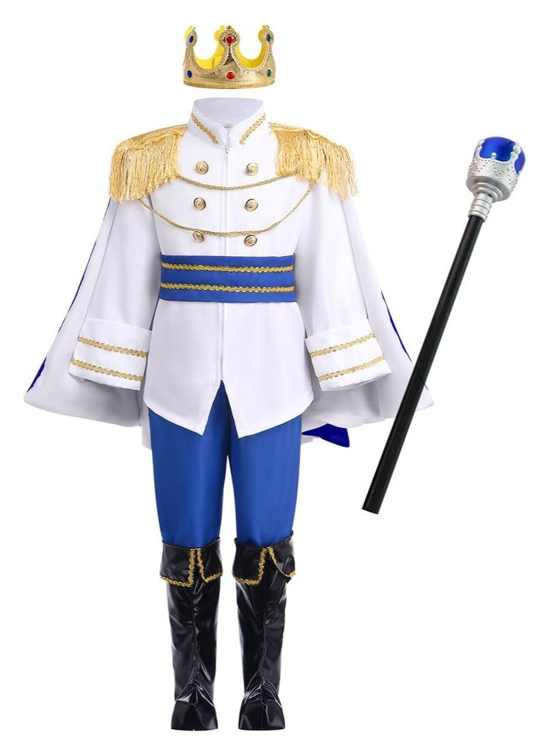 Prince Charming Costume Prince Dress up Medieval Royal Prince Outfit Cosplay Halloween Costume for Toddler Kid Boy - Image 1
